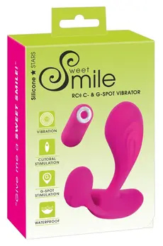 Sweet Smile RC Flexible Dual-Motor Silicone Vibrator, Pink, 11cm