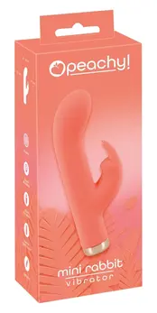 Peachy Mini Rabbit Vibe Soft Touch Silicone 10 Modes Pastel Pink 16.7cm