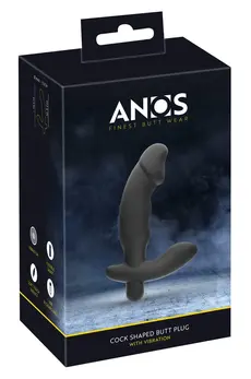 ANOS Prostate Massager Vibe System Silicone Black 14cm USB Rechargeable