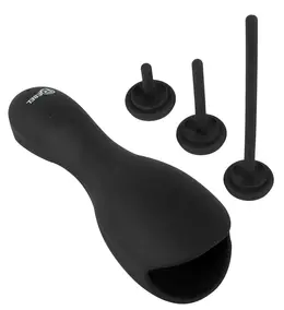 Rebel 3Di Glans Stimulation Device with Flexible Dilators, Black