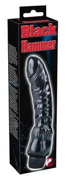You2Toys Black Hammer Vibrating Model, Curved Shape, 22cm, Black