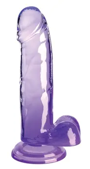 King Cock Clear 7 Inch Intimate Model with Dual Density, Purple