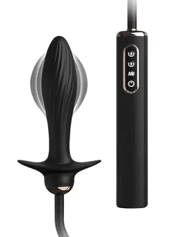 Anal Fantasy Elite Auto-Throb Inflatable Plug, Silicone, Black, 13cm