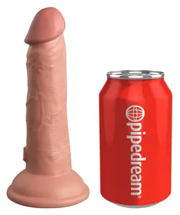 King Cock Elite KCE 6 DD Vibrating Intimate Machine, Silicone, Light, 17.8 cm