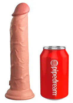 King Cock Elite 9” Dual Density Model, Light, Suction Cup, Silicone