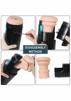 Hismith KlicLok Vibrating Stroker - 9-Mode Thrusting Cup, Black