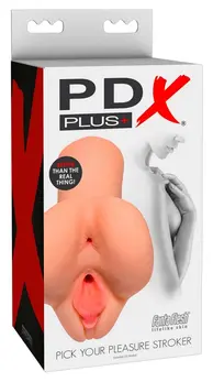 PDX Plus Pick Your Pleasure Dual Intimate Machine, 16.5 cm, Skin-Like TPR