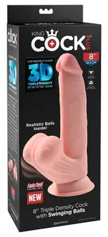 King Cock Plus 8” Triple Density Anatomical Model with Flexible Base