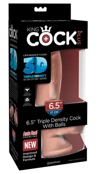 King Cock Plus 6.5 TDC Light Triple Density Model with Balls, 20.3 cm