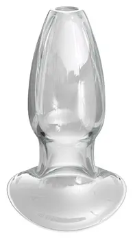 AFE Glass Tunnel Plug Large - Transparent Borosilicate, 10.9 cm