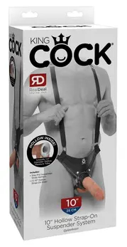 King Cock KC10 Hollow Adjustable Harness System Black 20 cm