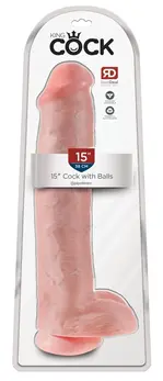 King Cock Model 15 XXL Intimate Machine with Suction Cup 38 cm PVC Black