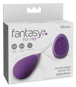 Fantasy For Her Remote Kegel Excite Her Purple Silicone Intimate Trainer