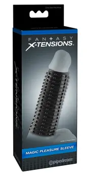 FXTM Pleasure Sleeve Dark - Flexible Textured Intimate Enhancer 13.9 cm