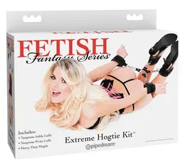 Fetish Fantasy Series Extreme Hog-Tie Restraint System Adjustable Black