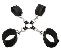 Fetish Fantasy Series Extreme Hog-Tie Restraint System Adjustable Black
