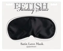 Fifty Shades Satin Love Mask Black - Soft Padded Eye Cover, One Size