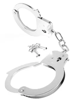 FFS Metal Handcuffs Silver - Adjustable Restraint System, 2 Keys