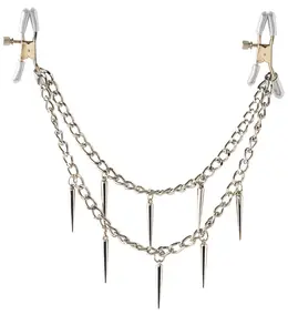 FFS Rock Hard Adjustable Nipple Clamps with Metal Chain 31cm
