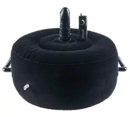 FFS Inflatable Hot Seat Black - Vibrating Intimate Machine, Velvet Cover