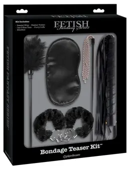 FFSLE Bondage Teaser Kit Black - 5-Piece Sensory Play Set