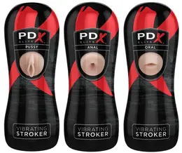 Pipedream PEE Vibrating Stroker Intimate Machine 17.5cm TPR Black