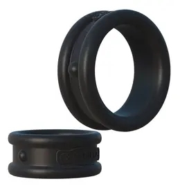 FCR Max Width Silicone Rings Set Anatomical Silicone 2 Sizes Black