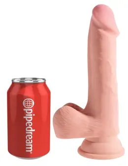King Cock Plus 7.5'' Triple Density Model with Suction Cup, Beige