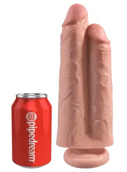 King Cock дилдо с двоен отвор, PVC, бежово, 22,9 см