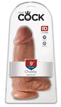 King Cock Chubby Tan - Anatomical Model with Suction Cup 22.9cm