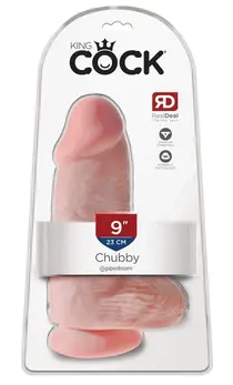 King Cock Chubby Light Anatomical Model with Suction Cup 22.9cm PVC