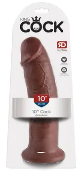 King Cock Model 10'' Anatomical Intimate Device Brown PVC 25 cm