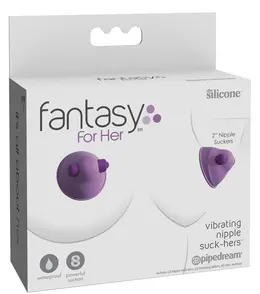 FFH DuoTouch Vibrating Suction Cups for Nipples, Silicone, Waterproof