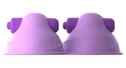 FFH DuoTouch Vibrating Suction Cups for Nipples, Silicone, Waterproof