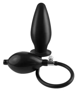 AFC Inflatable Silicone Plug - Adjustable Size, Black, 10.8 cm