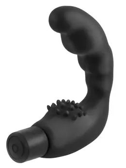 AFC Vibrating Reach Around Black - Prostate Massager, Waterproof, 10.9 cm