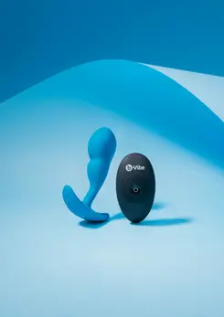 b-Vibe P-Spot SnugPlug Small Weighted Silicone Plug with Remote
