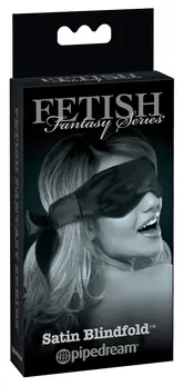 Sportsheets FFSLE Satin Eye Mask Black - Soft Adjustable Blindfold