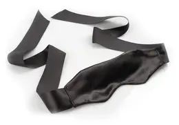Sportsheets FFSLE Satin Eye Mask Black - Soft Adjustable Blindfold