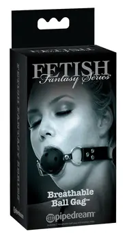 FFSLE Adjustable Airflow Ball Gag Black 4cm - Breathable System