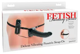 FFS Deluxe Penetrix Dual-Ended Vibrating Strap-On System, Black, PVC