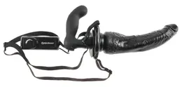 FFS Deluxe Penetrix Dual-Ended Vibrating Strap-On System, Black, PVC