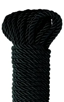 Pipedream FFS Deluxe Silk Rope Black 10m - Durable Polyester Bondage Rope