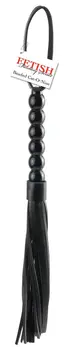 FFS Beaded Cat-o-Nine Tails Intimate Flogger 22cm Black PU Handle
