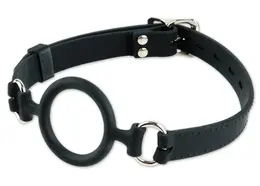 Fetish Fantasy Elite Silicone O-Ring Gag Adjustable Black 3.8 cm