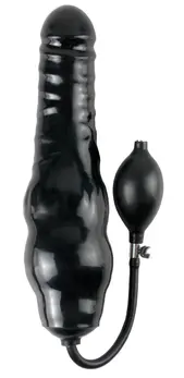 FFF Inflatable Intimate Machine 32 cm Adjustable Size Black PVC