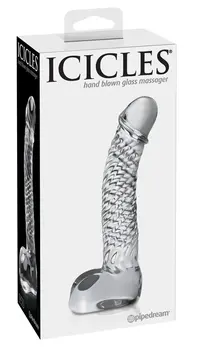 Pipedream Icicles No. 61 Glass Intimate Massage Tool 16.5cm Transparent