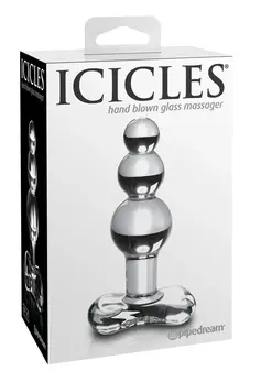 Pipedream Icicles No. 47 Clear Glass Plug 10.5cm Hypoallergenic
