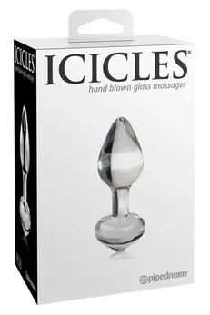 Pipedream Icicles No. 44 Glass Massage Plug 8 cm Transparent