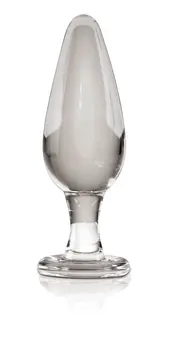 Pipedream Icicles No. 26 Glass Plug Clear, 11 cm, Hypoallergenic